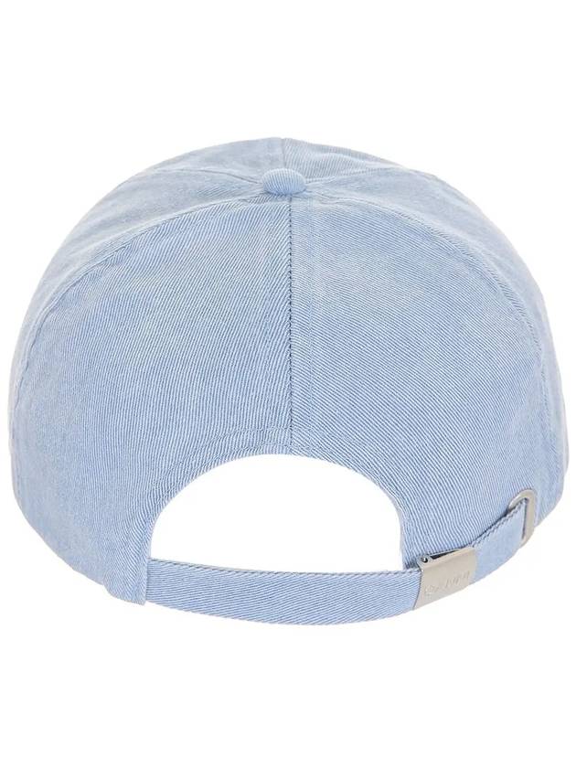 Embroidered Logo Denim Ball Cap Baby Blue - GANNI - BALAAN 3