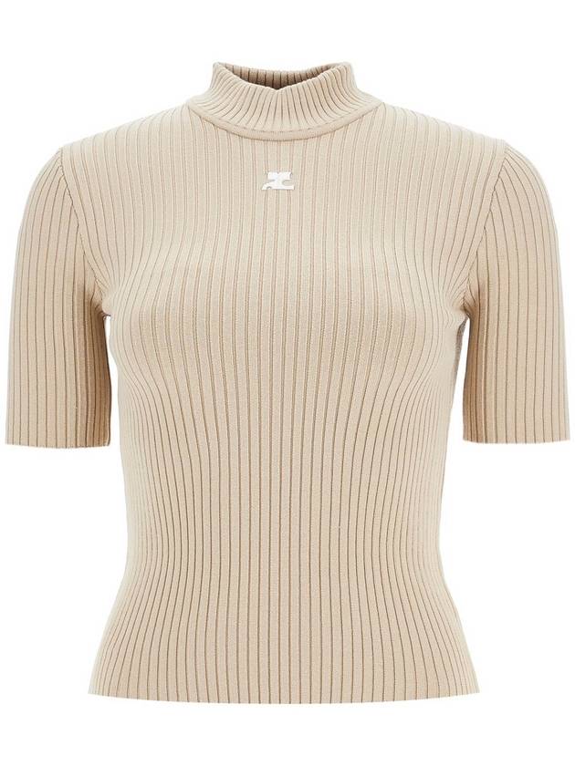 short-sleeved ribbed re-e - COURREGES - BALAAN 1