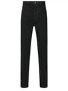 Mid Rise Denim Straight Jeans Black - SAINT LAURENT - BALAAN 2