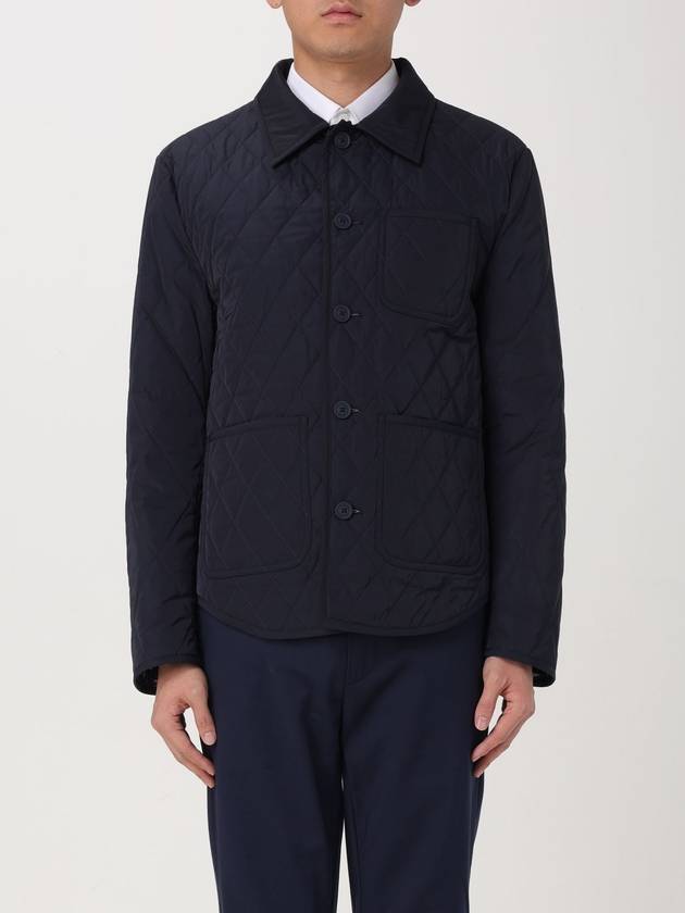 Poly Twill Quilted Pocket Shirt Jacket Blue - THOM BROWNE - BALAAN 2