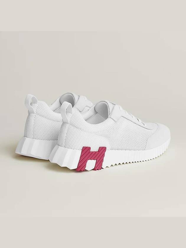 Bouncing Mesh Low Top Sneakers Blanc White - HERMES - BALAAN 4