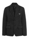 Re-Nylon Single Jacket Black - PRADA - BALAAN 1