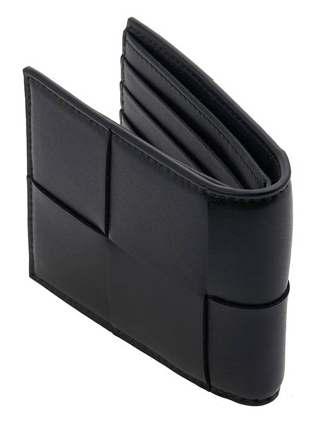 Intrecciato Cassette Half Wallet Black - BOTTEGA VENETA - BALAAN 4