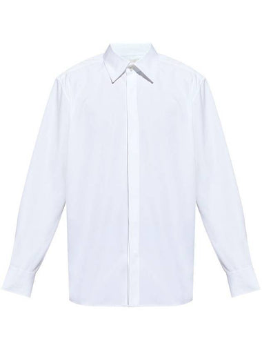 Cassandre Long Sleeve Shirt White - SAINT LAURENT - BALAAN 1