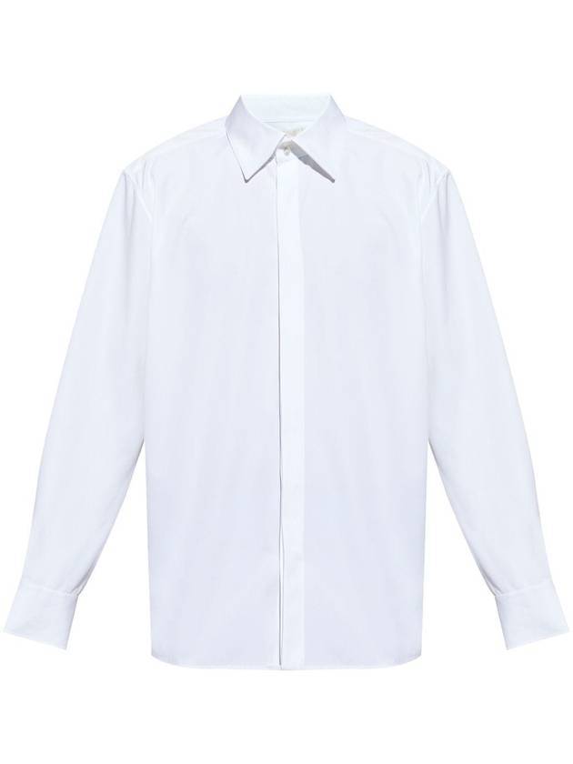 Cassandre Long Sleeve Shirt White - SAINT LAURENT - BALAAN 1