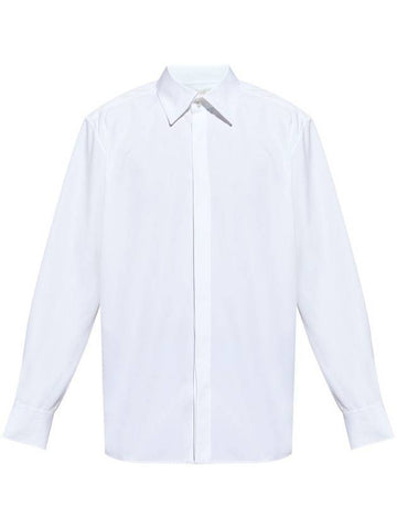 Cassandre Long Sleeve Shirt White - SAINT LAURENT - BALAAN 1