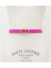 Pink White Reversible Belt - DIOR - BALAAN 1