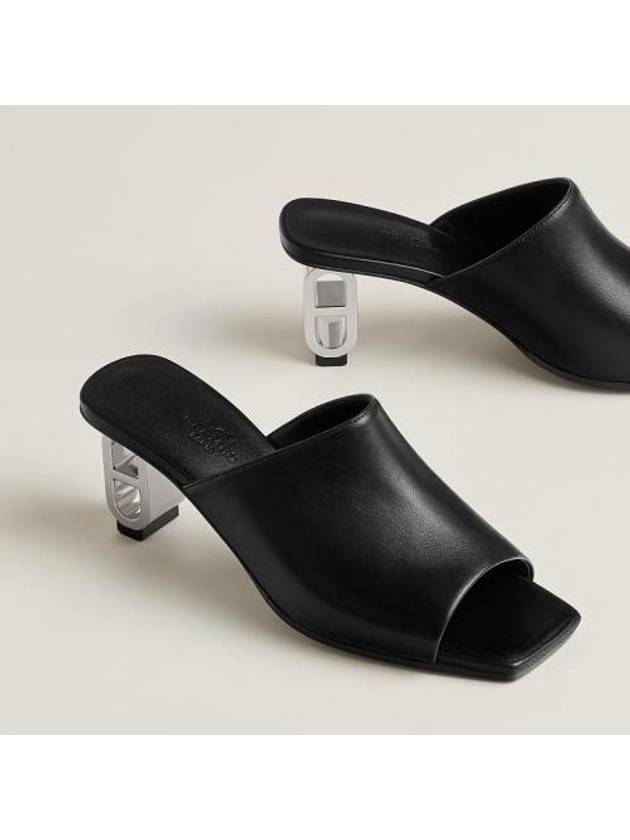 Iconique 60 Women Sandals Slippers Noir H241082Z 02380 - HERMES - BALAAN 4