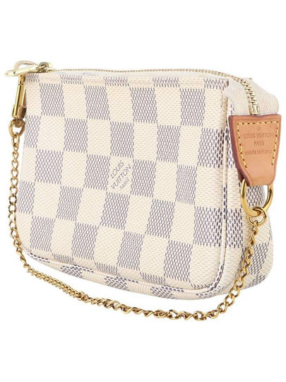 N58010 Damier Azur Mini Pochette Accessory Pouch Strap 33531K 2 - LOUIS VUITTON - BALAAN 2