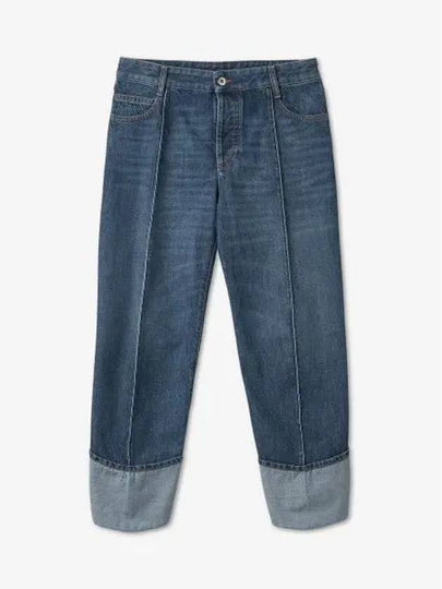 Curved Shape Denim Jeans Mid Blue - BOTTEGA VENETA - BALAAN 2