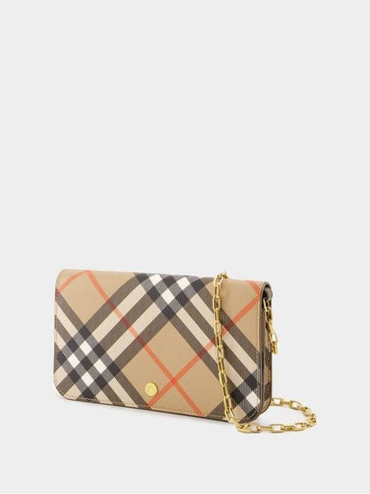 Burberry Check Chain Strap Wallet Bags - BURBERRY - BALAAN 2