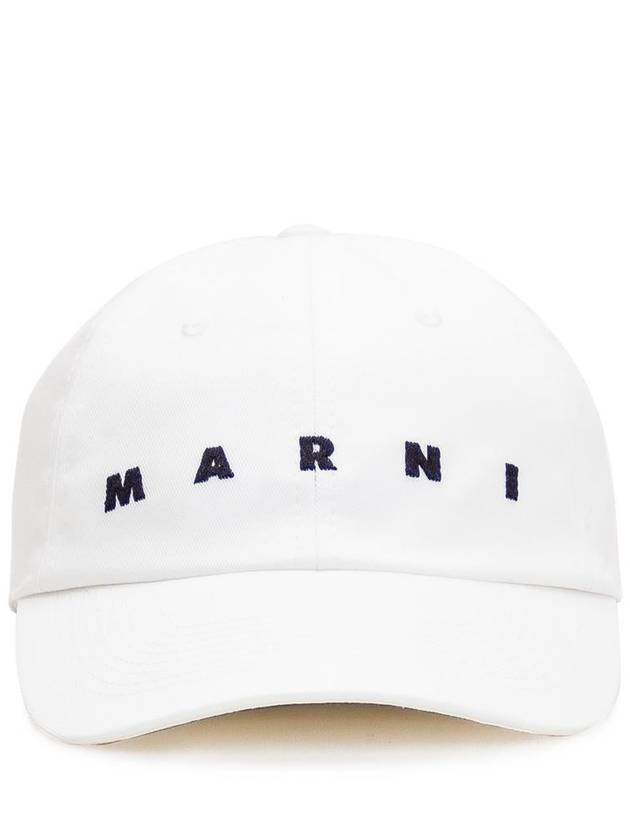 Embroidered Logo Ball Cap White - MARNI - BALAAN 2