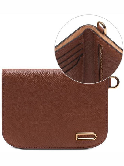 Vagabond Compact Alpina Calf Leather Half Wallet Tan - DELVAUX - BALAAN 2