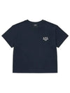 Boxy Rue Madame Short Sleeve T-Shirt Navy - A.P.C. - BALAAN 3