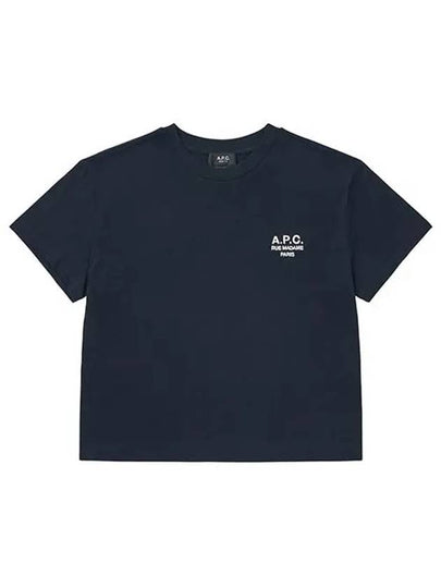 Boxy Rue Madame Short Sleeve T-Shirt Navy - A.P.C. - BALAAN 2