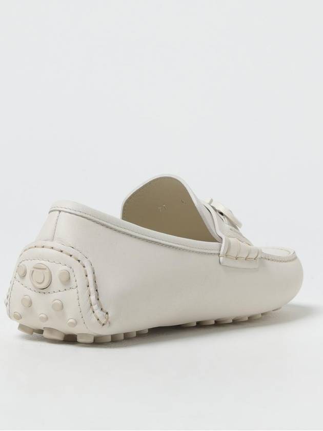 Gancini Ornament Driving Shoes White - SALVATORE FERRAGAMO - BALAAN 4