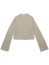 Cut Out Cropped Knit Top Beige - DON’T ASK MY PLAN - BALAAN 4