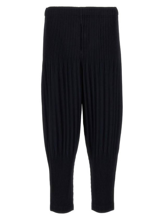 Pleated Basic Tapered Straight Pants Navy - ISSEY MIYAKE - BALAAN 1