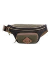 FF logo patch belt bag khaki black - FENDI - BALAAN.