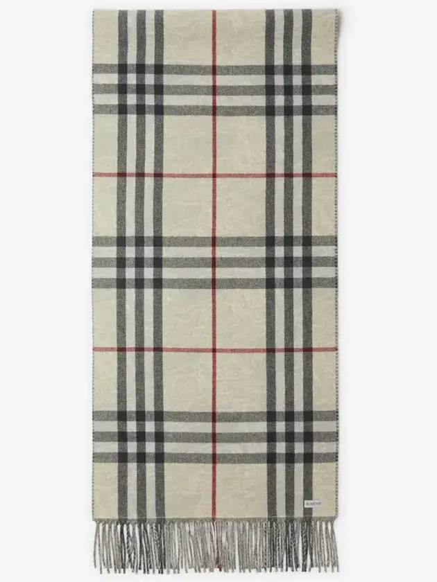 Check EKD Reversible Cashmere Scarf Stone - BURBERRY - BALAAN 3