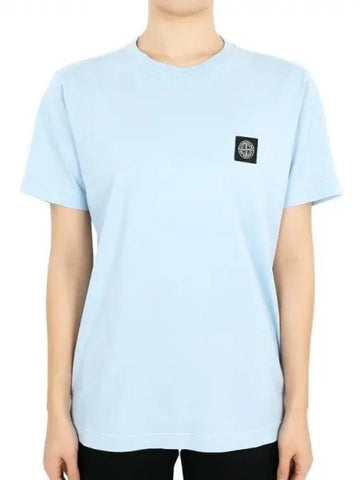 Stone Kids Waffen Logo Patch Short Sleeve Sky 801620147 V0040 14A Adult Wearable 271731 1053842 - STONE ISLAND - BALAAN 1