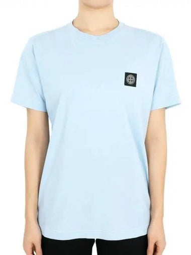 Stone Kids Waffen Logo Patch Short Sleeve Sky 801620147 V0040 14A Adult Wearable 270159 1053842 - STONE ISLAND - BALAAN 1