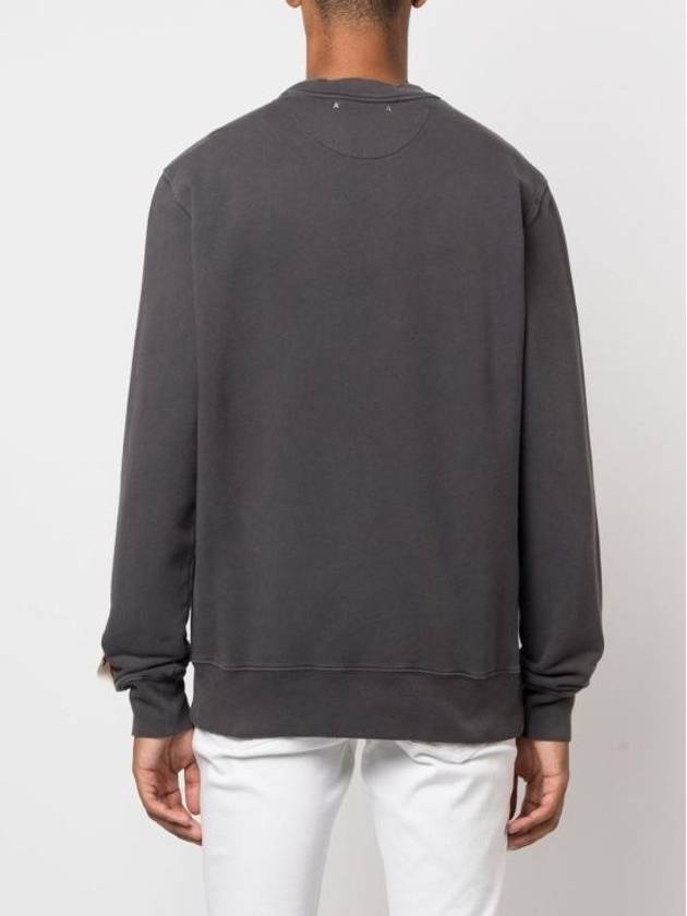 Fleece Reverse Logo Sweatshirt Grey - GOLDEN GOOSE - BALAAN 9