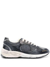 Running Leather Mesh Suede Low Top Sneakers Dark Blue - GOLDEN GOOSE - BALAAN 2