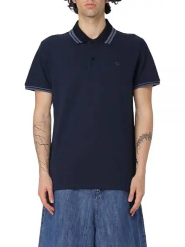 24 MRMD0007AC174 B0665 Pegaso logo embroidered striped short sleeve polo shirt - ETRO - BALAAN 1