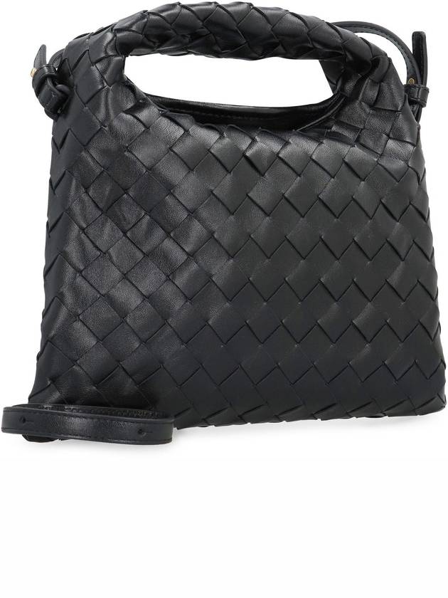 Intrecciato Mini Hop Tote Bag Black - BOTTEGA VENETA - BALAAN 3