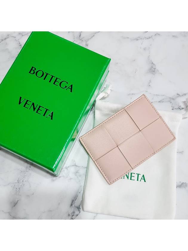 Intrecciato Lambskin Calfskin Card Wallet Pink - BOTTEGA VENETA - BALAAN 4