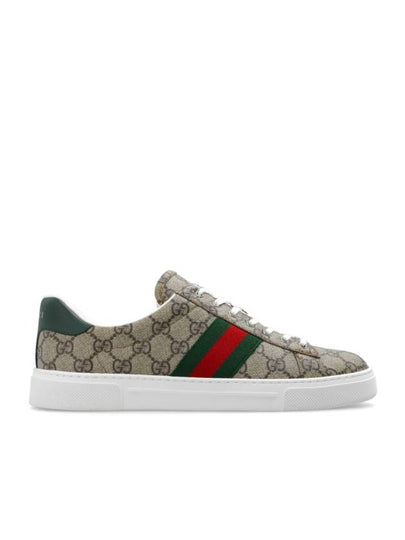 Ace GG Supreme Low Top Sneakers Beige - GUCCI - BALAAN 2