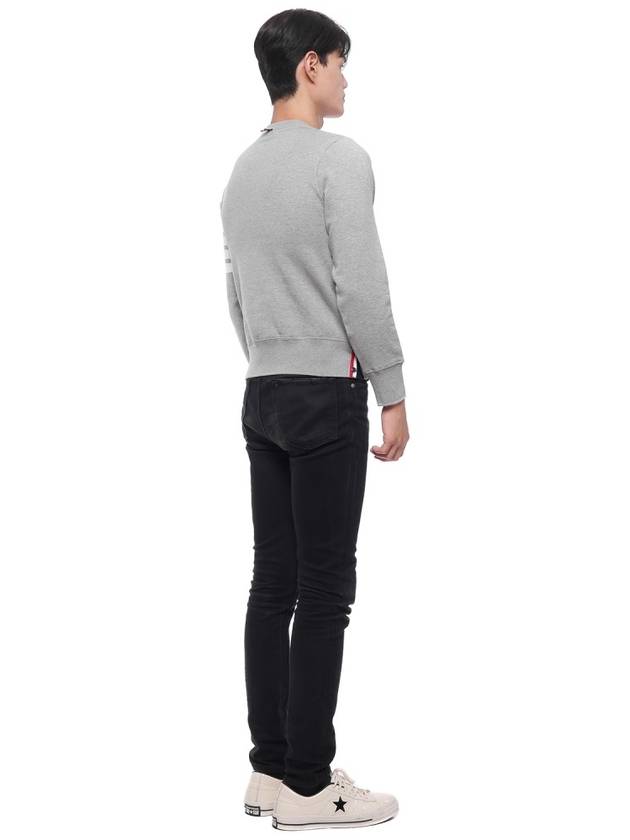 4 Bar Loopback Jersey Sweatshirt Light Grey - THOM BROWNE - BALAAN 7