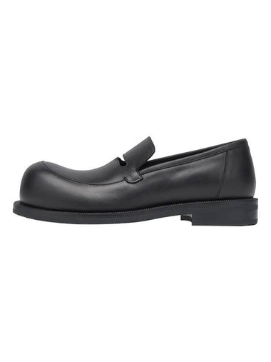 Bulb Toe Leather Loafer Black - MARTINE ROSE - BALAAN 1