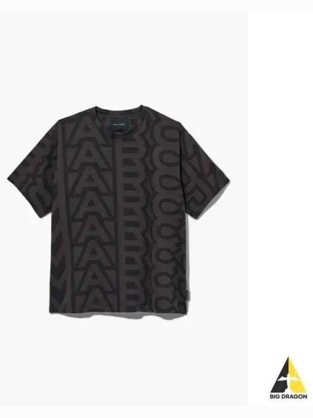 Monogram Big T Shirt BlackCharcoal MJTAS23002BKX - MARC JACOBS - BALAAN 1