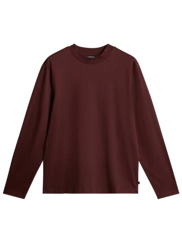 Ace Mock Neck Long Sleeve T-Shirt Bitter Chocolate - J.LINDEBERG - BALAAN 1