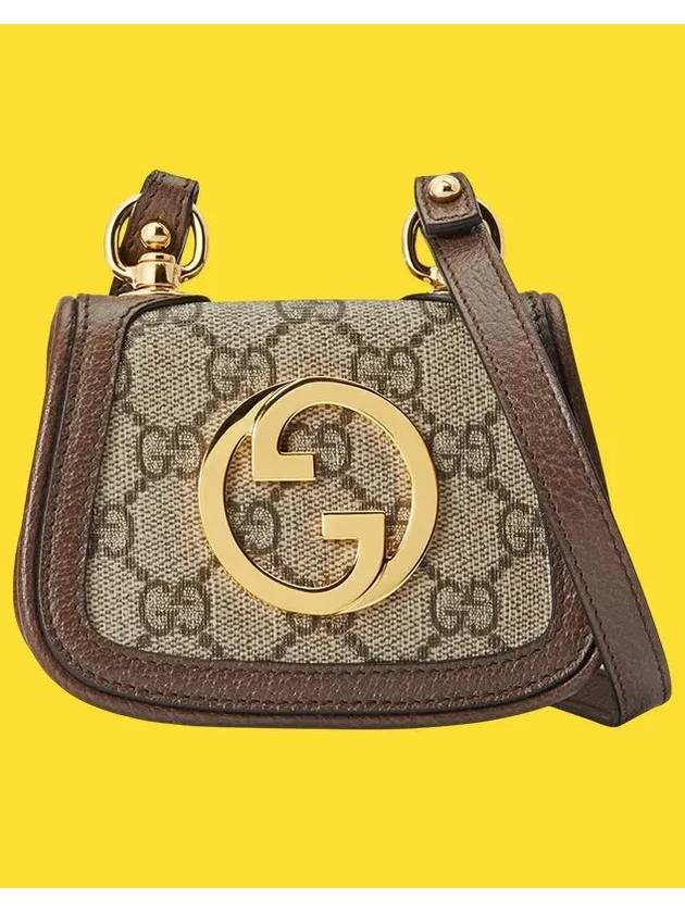 Blondie G Interlocking Strap Mini Bag Brown - GUCCI - BALAAN 9