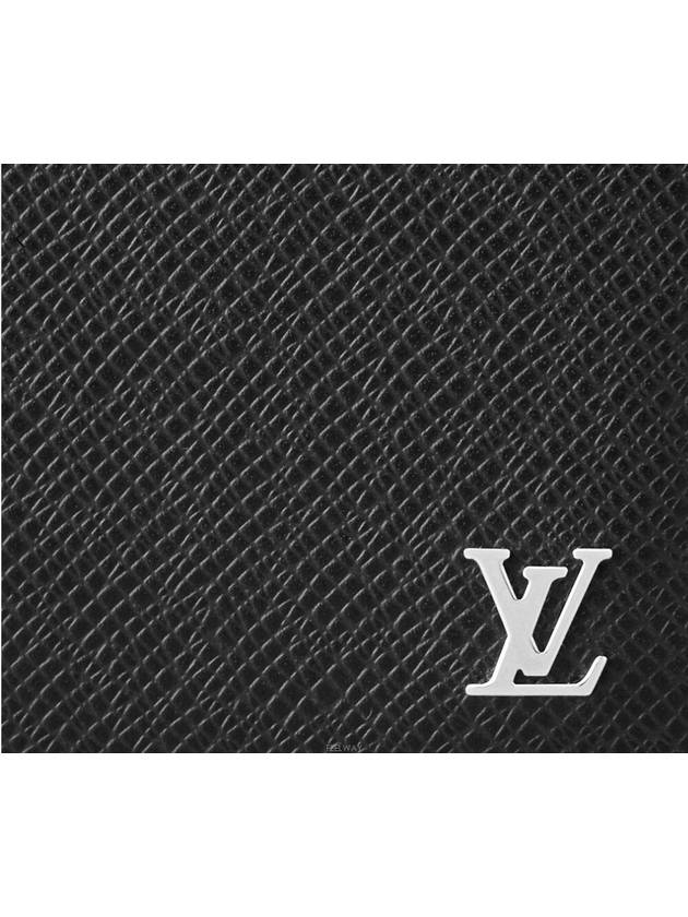 Multiple Taiga Leather Half Wallet Black - LOUIS VUITTON - BALAAN 7