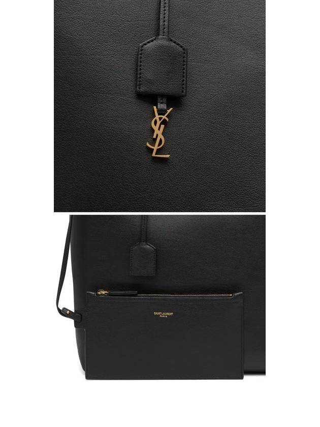 North South Shopping Tote Bag Black - SAINT LAURENT - BALAAN 4