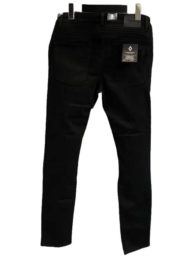 Gil Biker Slim Fit Strong Wash Jeans Black - MARCELO BURLON - BALAAN 3