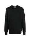 Wappen Patch Crew Neck Sweatshirt Black - STONE ISLAND - BALAAN 1