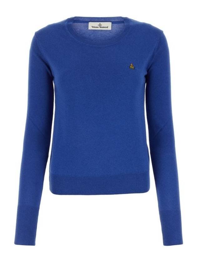 ORB Embroid Logo Knit Top Blue - VIVIENNE WESTWOOD - BALAAN 2