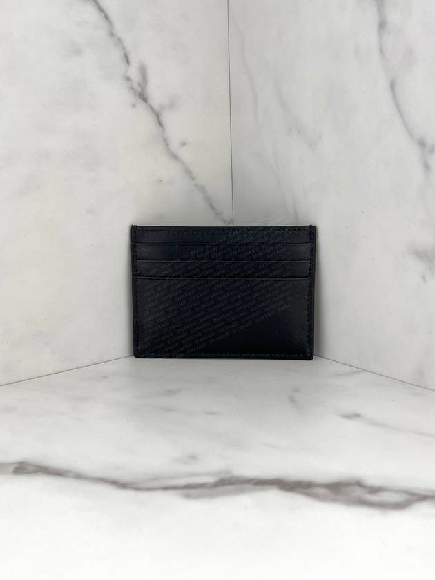 Harness Logo Print Calfskin Card Wallet Black - ALEXANDER MCQUEEN - BALAAN 7