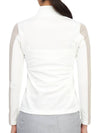 Women's Trans Half Zip Up Long Sleeve T-Shirt Offwhite - HORN GARMENT - BALAAN 5