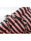 24 CC Logo Coco Beach Striped Large Backpack Black Pink - CHANEL - BALAAN 4