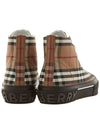 Vintage Check Stripe Logo High Top Sneakers Brown - BURBERRY - BALAAN 5