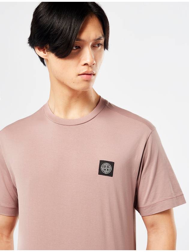 Wappen Logo Patch Short Sleeve T-Shirt Rose Quartz - STONE ISLAND - BALAAN 6