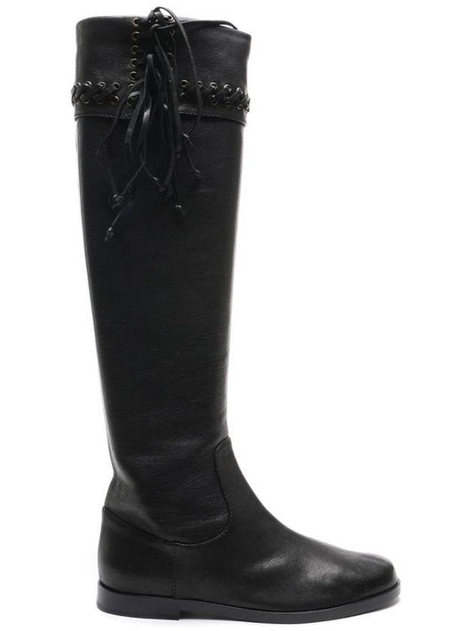 Women's Flat Long Boots - BALMAIN - BALAAN 1