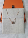 Mini Pop H Pendant Rose Gold & Noir - HERMES - BALAAN 4