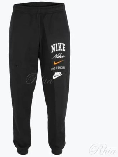 Club Fleece Stack Logo Track Pants Black - NIKE - BALAAN 2